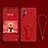 Coque Ultra Fine Silicone Souple Housse Etui avec Support pour OnePlus 9 5G Rouge