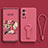 Coque Ultra Fine Silicone Souple Housse Etui avec Support pour OnePlus 9 Pro 5G Rose Rouge