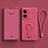 Coque Ultra Fine Silicone Souple Housse Etui avec Support pour Oppo A1 5G Rose Rouge