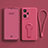 Coque Ultra Fine Silicone Souple Housse Etui avec Support pour Oppo K10X 5G Rose Rouge