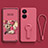 Coque Ultra Fine Silicone Souple Housse Etui avec Support pour Realme 10 Pro+ Plus 5G Rose Rouge