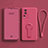 Coque Ultra Fine Silicone Souple Housse Etui avec Support pour Vivo iQOO Neo7 5G Rose Rouge