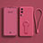 Coque Ultra Fine Silicone Souple Housse Etui avec Support pour Vivo iQOO Z3 5G Rose Rouge