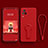 Coque Ultra Fine Silicone Souple Housse Etui avec Support pour Vivo V21 5G Rouge