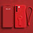 Coque Ultra Fine Silicone Souple Housse Etui avec Support pour Vivo V27 5G Rouge