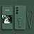 Coque Ultra Fine Silicone Souple Housse Etui avec Support pour Vivo X70 5G Vert Nuit