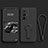 Coque Ultra Fine Silicone Souple Housse Etui avec Support pour Vivo X70t Noir