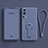 Coque Ultra Fine Silicone Souple Housse Etui avec Support pour Vivo Y52 5G Gris Lavende