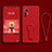 Coque Ultra Fine Silicone Souple Housse Etui avec Support pour Xiaomi Mi 12 5G Rouge