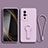 Coque Ultra Fine Silicone Souple Housse Etui avec Support pour Xiaomi Poco F5 Pro 5G Violet Clair