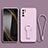 Coque Ultra Fine Silicone Souple Housse Etui avec Support pour Xiaomi POCO M3 Pro 5G Violet Clair