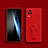 Coque Ultra Fine Silicone Souple Housse Etui avec Support pour Xiaomi Redmi K40S 5G Rouge