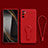 Coque Ultra Fine Silicone Souple Housse Etui avec Support pour Xiaomi Redmi Note 10 5G Rouge