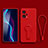 Coque Ultra Fine Silicone Souple Housse Etui avec Support pour Xiaomi Redmi Note 11T Pro 5G Rouge