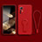 Coque Ultra Fine Silicone Souple Housse Etui avec Support pour Xiaomi Redmi Note 12S Rouge