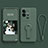 Coque Ultra Fine Silicone Souple Housse Etui avec Support S01 pour Vivo iQOO 11 5G Vert Nuit