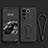 Coque Ultra Fine Silicone Souple Housse Etui avec Support S01 pour Vivo V27 5G Noir