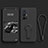 Coque Ultra Fine Silicone Souple Housse Etui avec Support S01 pour Vivo X70 Pro+ Plus 5G Noir