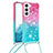 Coque Ultra Fine Silicone Souple Housse Etui Degrade Y01B pour Samsung Galaxy S21 5G Cyan