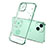 Coque Ultra Fine TPU Souple Housse Etui Transparente Fleurs pour Apple iPhone 13 Mini Vert