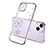 Coque Ultra Fine TPU Souple Housse Etui Transparente Fleurs pour Apple iPhone 13 Violet