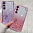 Coque Ultra Fine TPU Souple Housse Etui Transparente Fleurs pour Samsung Galaxy S22 5G Petit