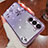 Coque Ultra Fine TPU Souple Housse Etui Transparente Fleurs pour Samsung Galaxy S22 5G Violet