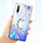 Coque Ultra Fine TPU Souple Housse Etui Transparente Fleurs pour Xiaomi Mi A3 Violet