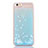Coque Ultra Fine TPU Souple Housse Etui Transparente Fleurs T01 pour Apple iPhone 6 Bleu Ciel