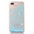 Coque Ultra Fine TPU Souple Housse Etui Transparente Fleurs T01 pour Apple iPhone 8 Plus Bleu Ciel