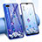 Coque Ultra Fine TPU Souple Housse Etui Transparente Fleurs T01 pour Oppo R15X Violet