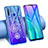 Coque Ultra Fine TPU Souple Housse Etui Transparente Fleurs T02 pour Huawei Honor 20i Bleu