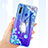 Coque Ultra Fine TPU Souple Housse Etui Transparente Fleurs T03 pour Huawei P Smart+ Plus (2019) Blanc