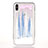 Coque Ultra Fine TPU Souple Housse Etui Transparente Fleurs T08 pour Apple iPhone Xs Max Bleu