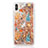 Coque Ultra Fine TPU Souple Housse Etui Transparente Fleurs T17 pour Apple iPhone X Or