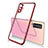 Coque Ultra Fine TPU Souple Housse Etui Transparente H02 pour Vivo X50 5G Rouge