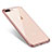 Coque Ultra Fine TPU Souple Housse Etui Transparente Q06 pour Apple iPhone 7 Plus Or Rose