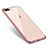 Coque Ultra Fine TPU Souple Housse Etui Transparente Q06 pour Apple iPhone 8 Plus Or Rose