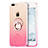 Coque Ultra Fine Transparente Souple Degrade et Support Bague Anneau pour Apple iPhone 7 Plus Rose