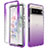 Coque Ultra Fine Transparente Souple Housse Etui 360 Degres Avant et Arriere Degrade JX1 pour Google Pixel 7 5G Violet