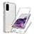 Coque Ultra Fine Transparente Souple Housse Etui 360 Degres Avant et Arriere Degrade JX1 pour Samsung Galaxy S20 5G Clair