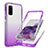 Coque Ultra Fine Transparente Souple Housse Etui 360 Degres Avant et Arriere Degrade JX1 pour Samsung Galaxy S20 5G Violet