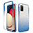 Coque Ultra Fine Transparente Souple Housse Etui 360 Degres Avant et Arriere Degrade JX4 pour Samsung Galaxy A03s Bleu