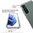 Coque Ultra Fine Transparente Souple Housse Etui 360 Degres Avant et Arriere Degrade M01 pour Samsung Galaxy S21 5G Petit