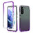 Coque Ultra Fine Transparente Souple Housse Etui 360 Degres Avant et Arriere Degrade M01 pour Samsung Galaxy S21 5G Violet