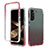 Coque Ultra Fine Transparente Souple Housse Etui 360 Degres Avant et Arriere Degrade M01 pour Samsung Galaxy S24 5G Rouge