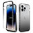 Coque Ultra Fine Transparente Souple Housse Etui 360 Degres Avant et Arriere Degrade pour Apple iPhone 14 Pro Max Gris Fonce