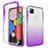 Coque Ultra Fine Transparente Souple Housse Etui 360 Degres Avant et Arriere Degrade pour Google Pixel 4a Violet