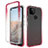 Coque Ultra Fine Transparente Souple Housse Etui 360 Degres Avant et Arriere Degrade pour Google Pixel 5a 5G Rouge