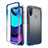 Coque Ultra Fine Transparente Souple Housse Etui 360 Degres Avant et Arriere Degrade pour Motorola Moto E20 Bleu